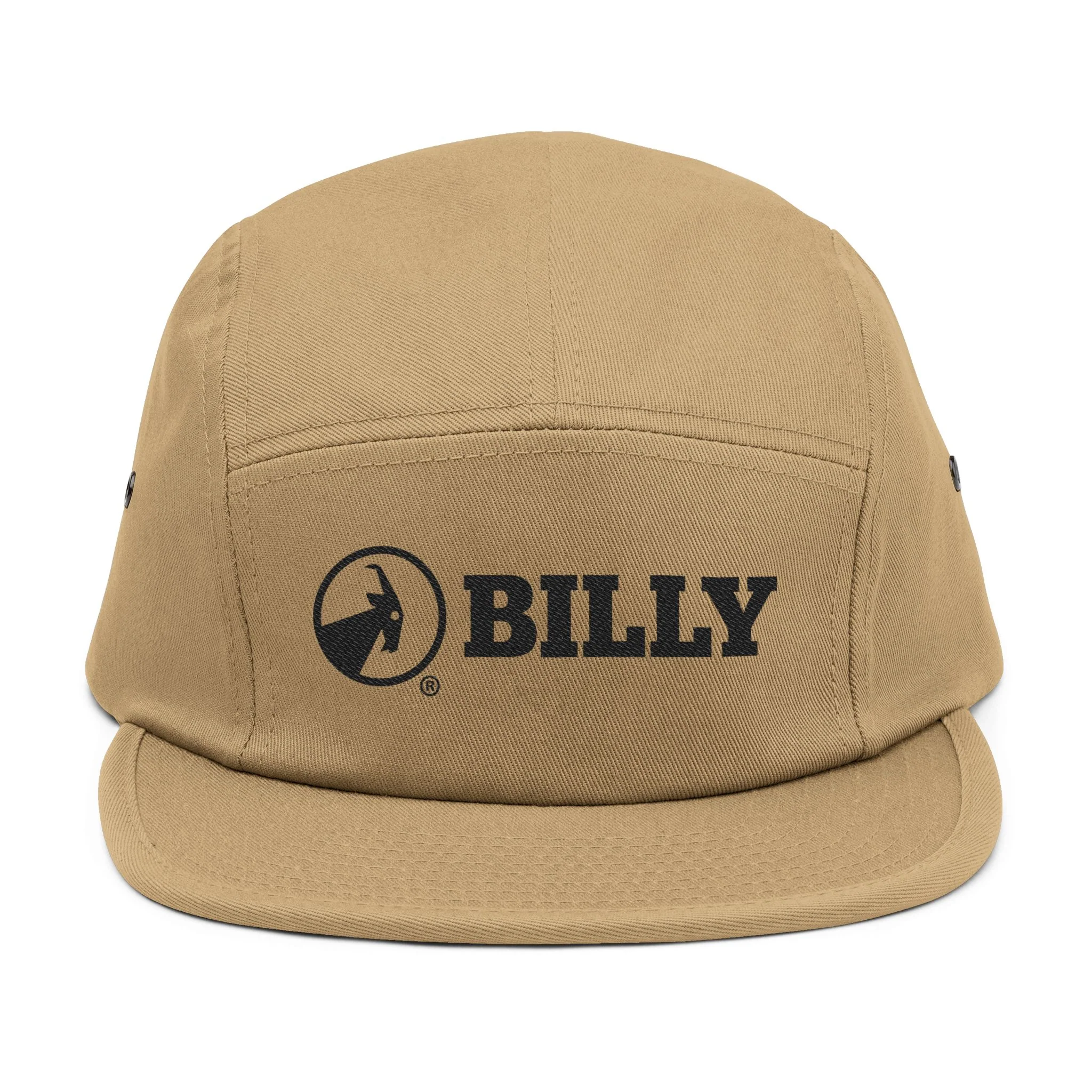BILLY 5 Panel Cap (Black Horizontal Logo - Embroidery) — AVAILABLE IN 6 COLORS - Image 5