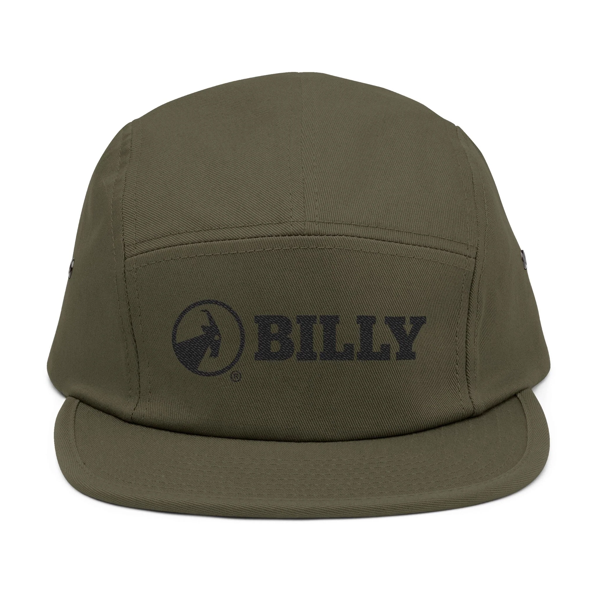 BILLY 5 Panel Cap (Black Horizontal Logo - Embroidery) — AVAILABLE IN 6 COLORS - Image 9