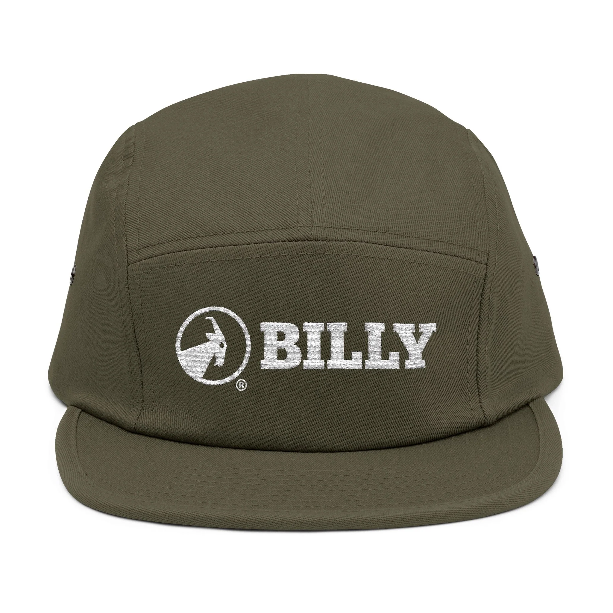 BILLY 5 Panel Cap (White Horizontal Logo - Embroidery) — AVAILABLE IN 6 COLORS - Image 5