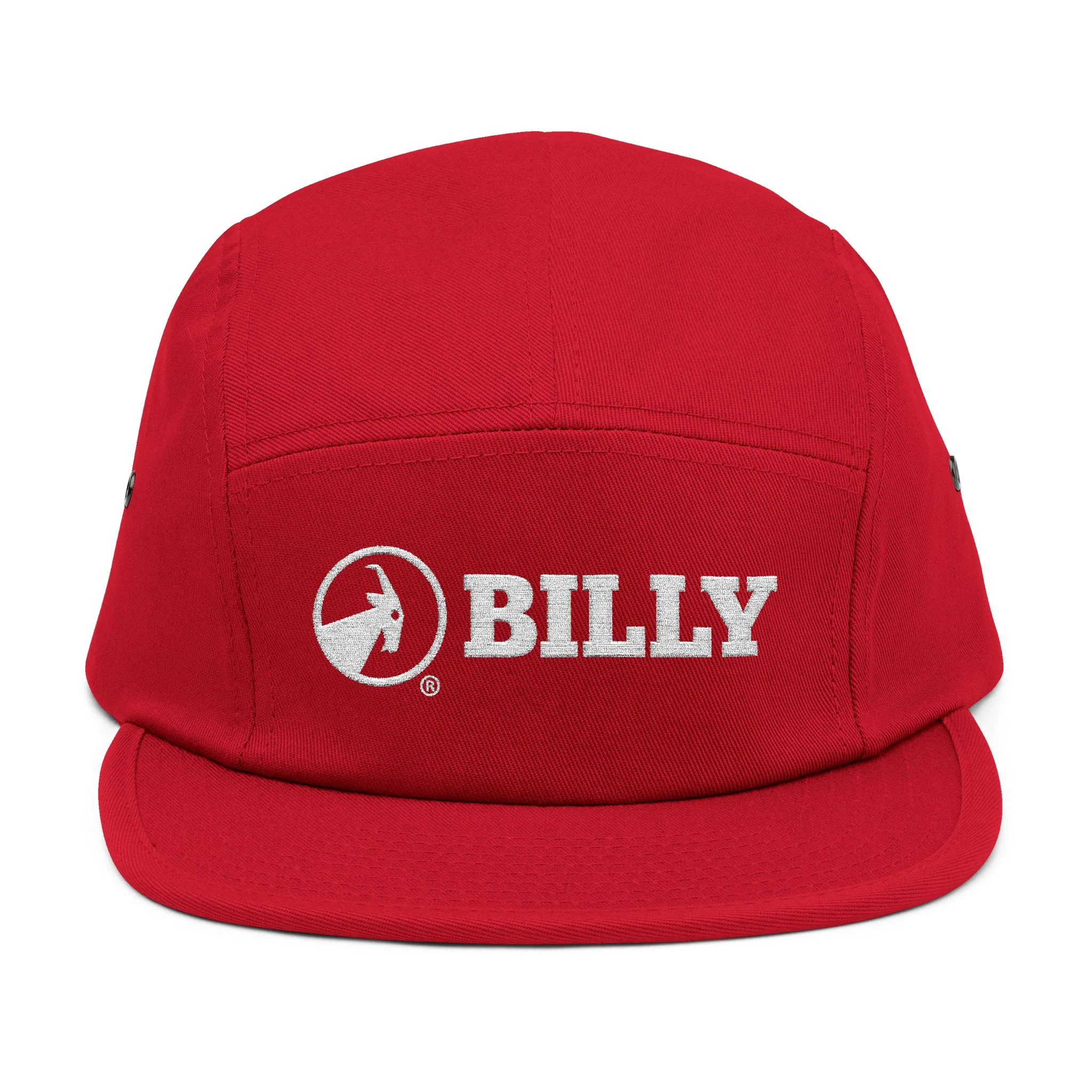 BILLY 5 Panel Cap (White Horizontal Logo - Embroidery) — AVAILABLE IN 6 COLORS - Image 7