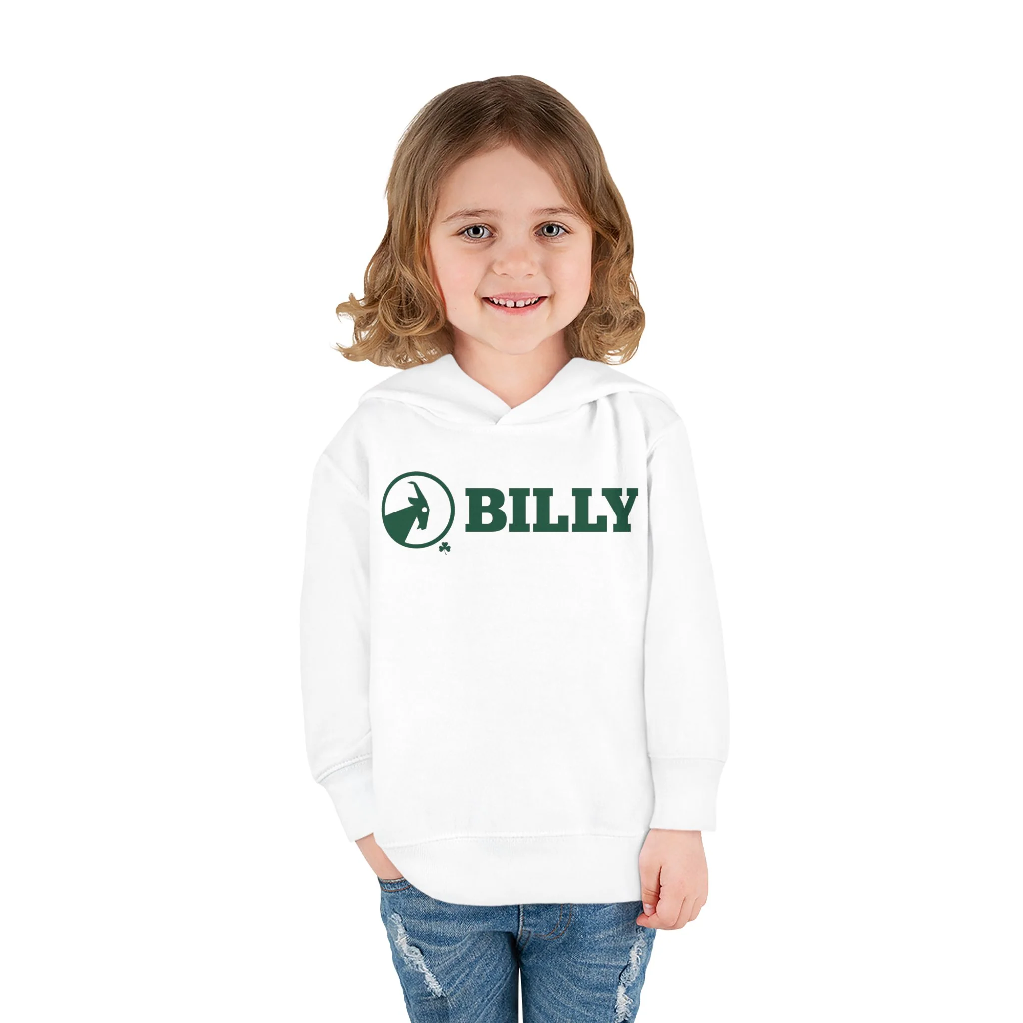 BILLY Core Toddler Pullover Fleece Hoodie (Clover Rainbow) — AVAILABLE IN 2 COLORS - Image 3
