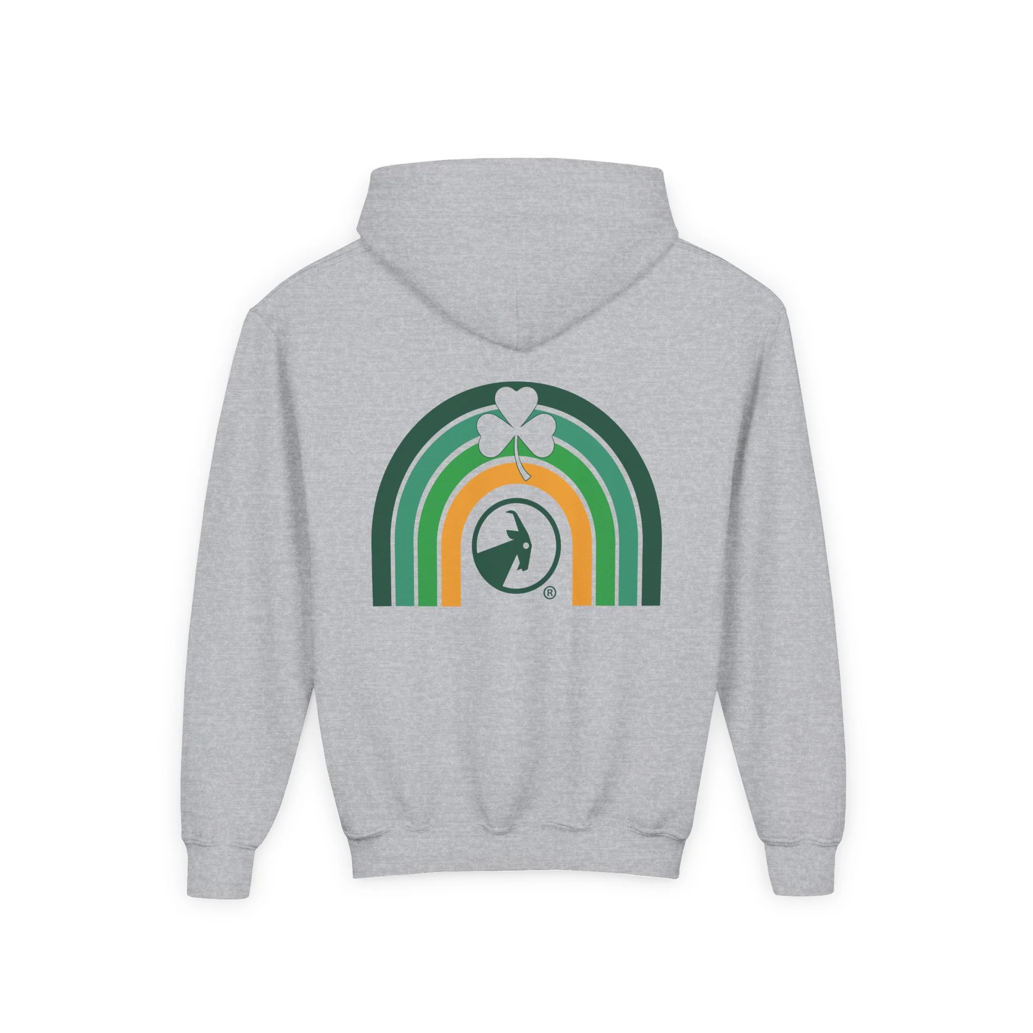 BILLY Core Youth Heavy Blend Hooded Sweatshirt (Clover Rainbow) - AVAILABLE IN 2 COLORS - Image 5