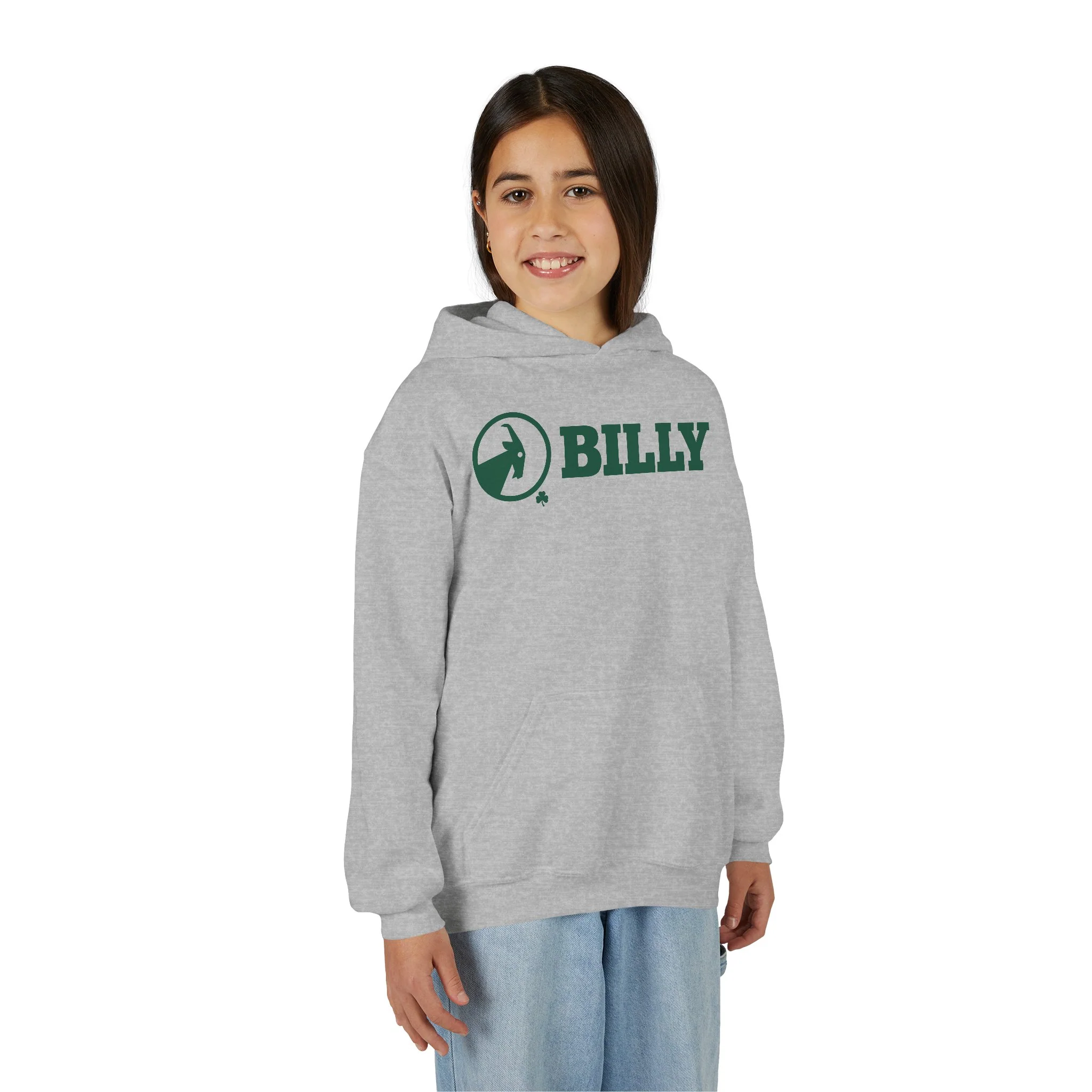 BILLY Core Youth Heavy Blend Hooded Sweatshirt (Clover Rainbow) - AVAILABLE IN 2 COLORS - Image 7