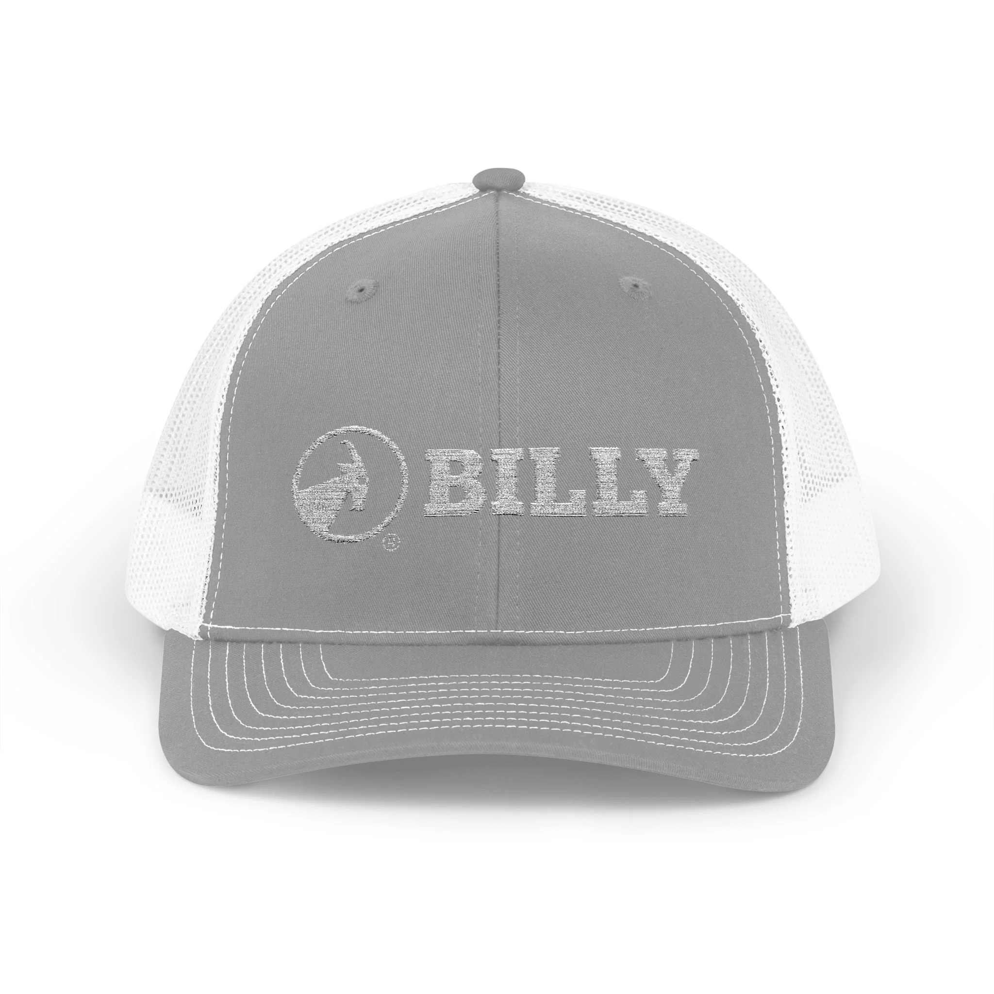 BILLY Snapback Trucker Cap (White Horizontal Logo - Embroidery) — AVAILABLE IN 8 COLORS - Image 3