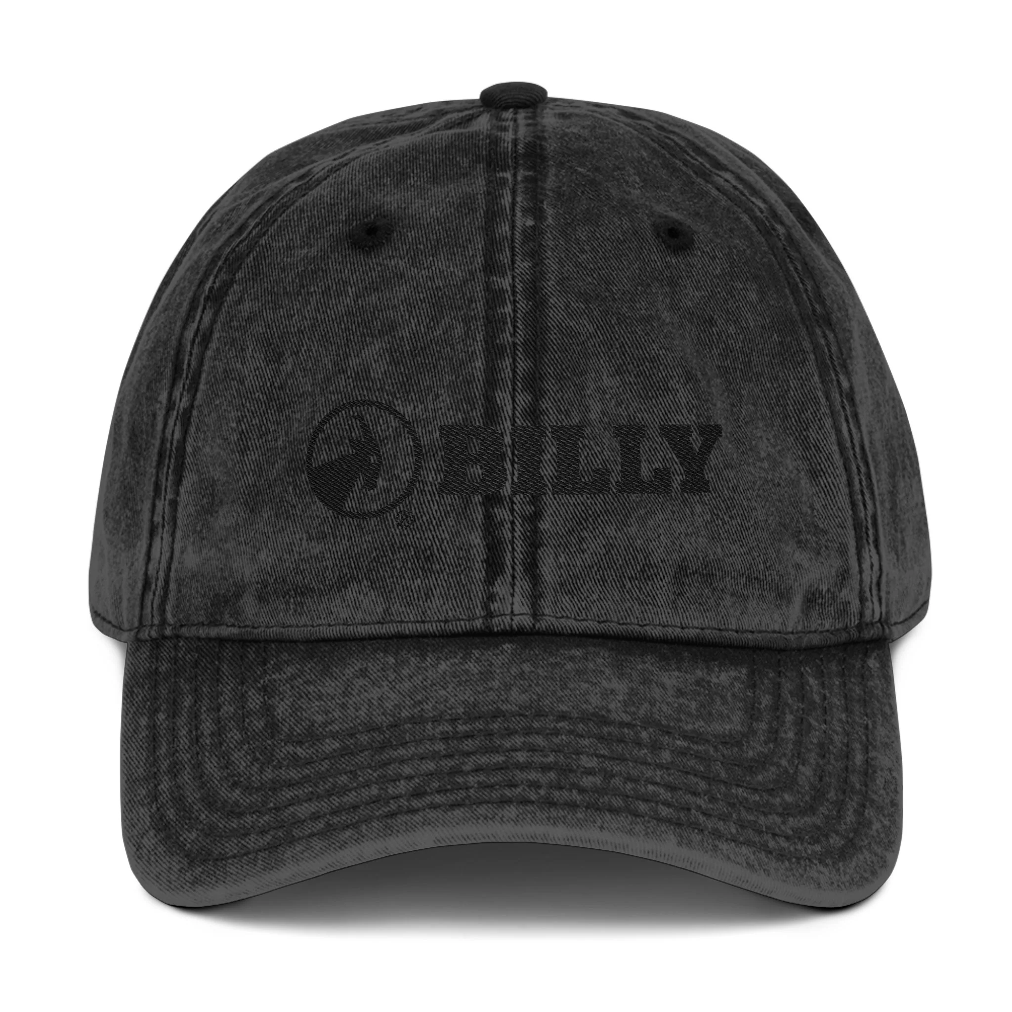 BILLY Vintage Cap (Black Horizontal Logo - Embroidery) — AVAILABLE IN 2 COLORS - Image 3
