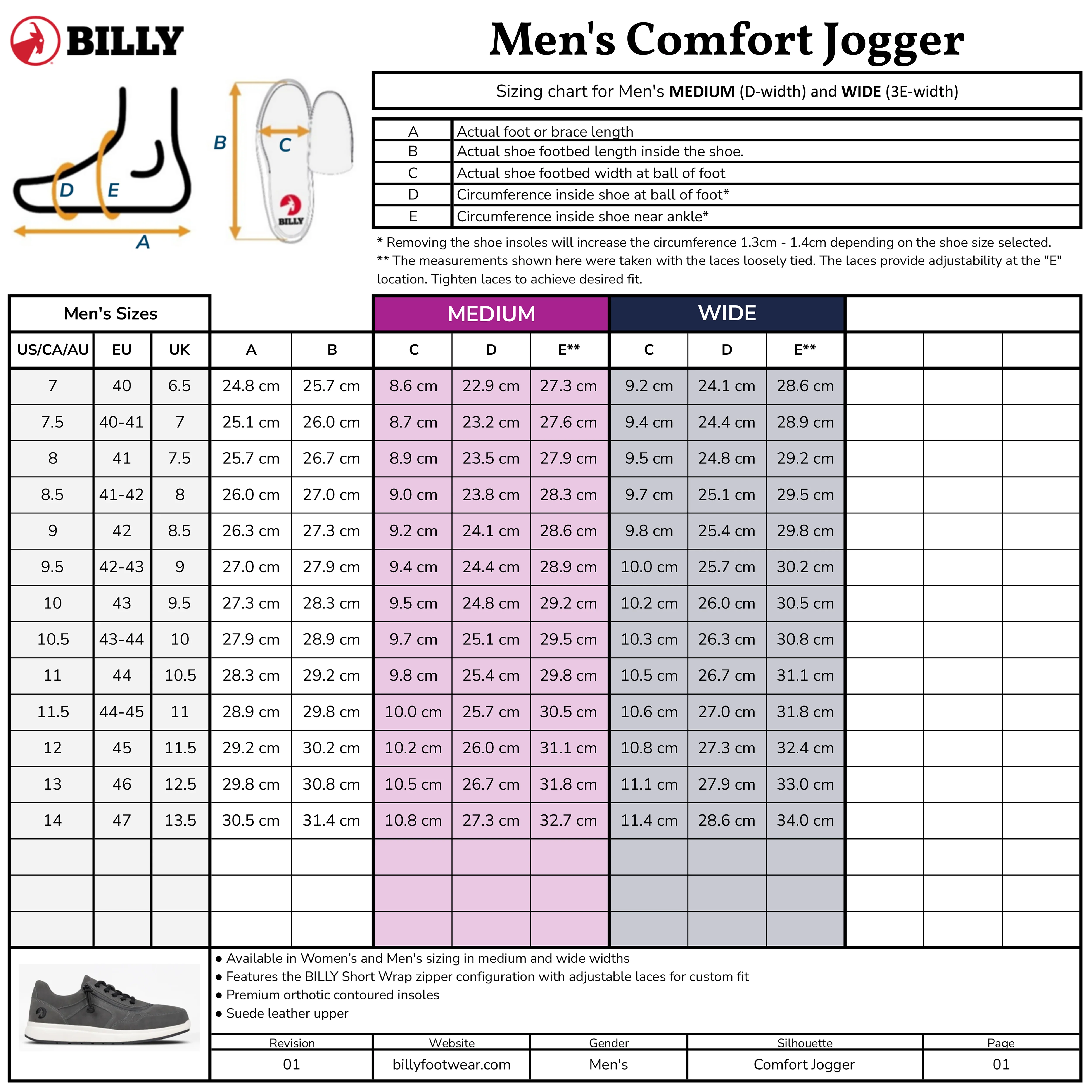 FINAL SALE - Men's Grey Suede BILLY Comfort Jogger - Image 7