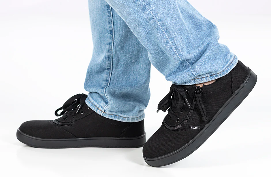 FINAL SALE - Men's Black to the Floor BILLY Sneaker Low Tops - Image 10