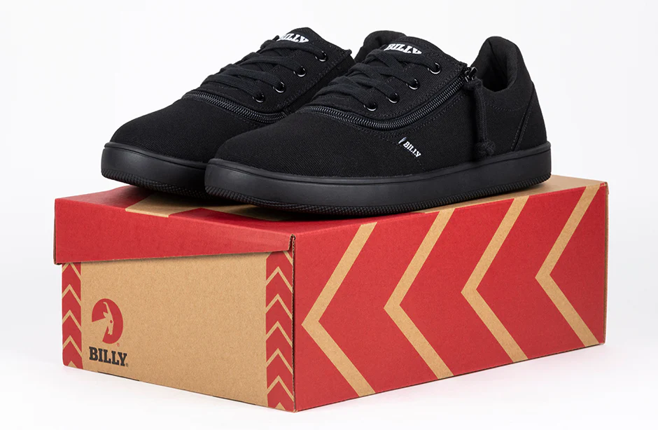 FINAL SALE - Men's Black to the Floor BILLY Sneaker Low Tops - Image 7