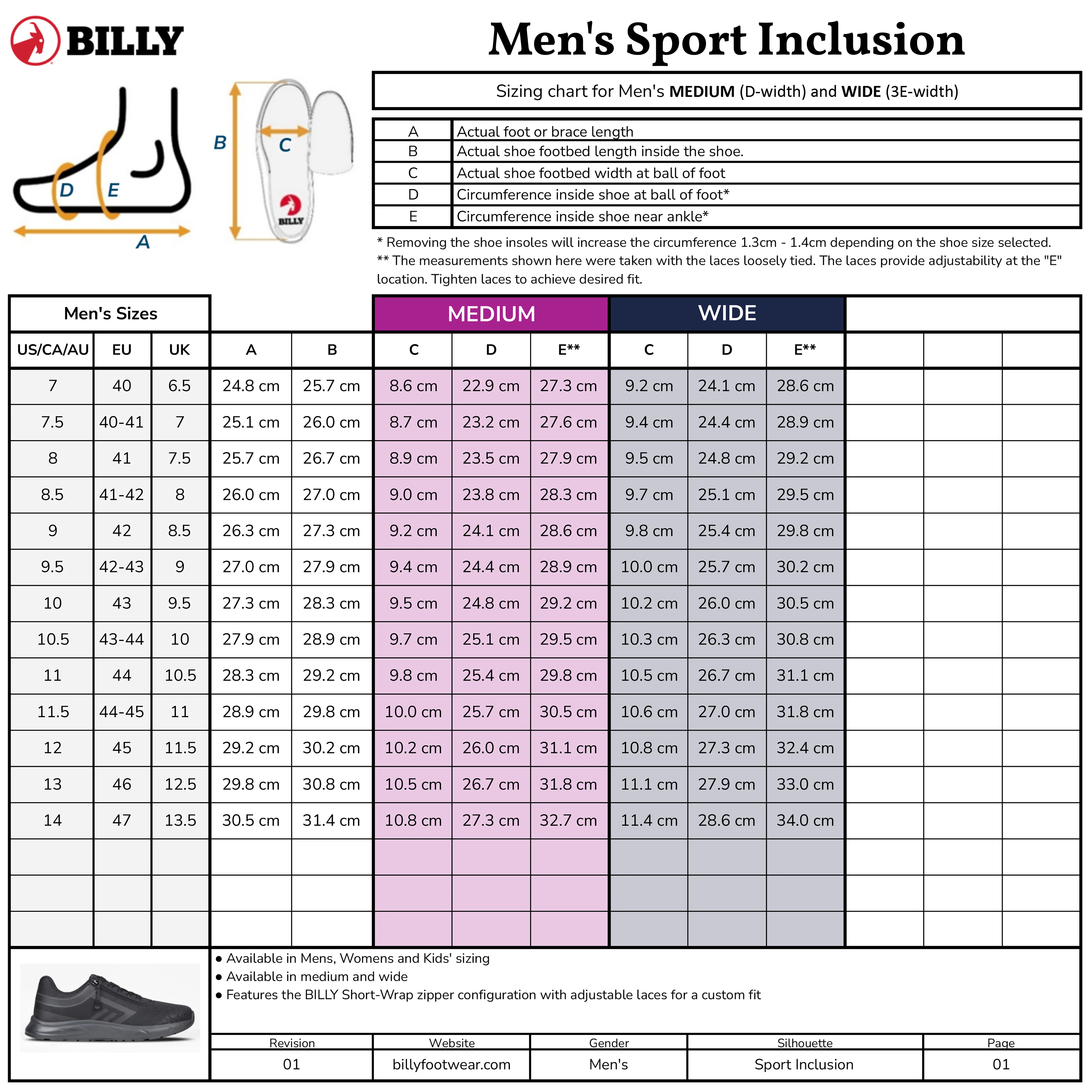 Men's Black to the Floor BILLY Sport Inclusion - Image 7