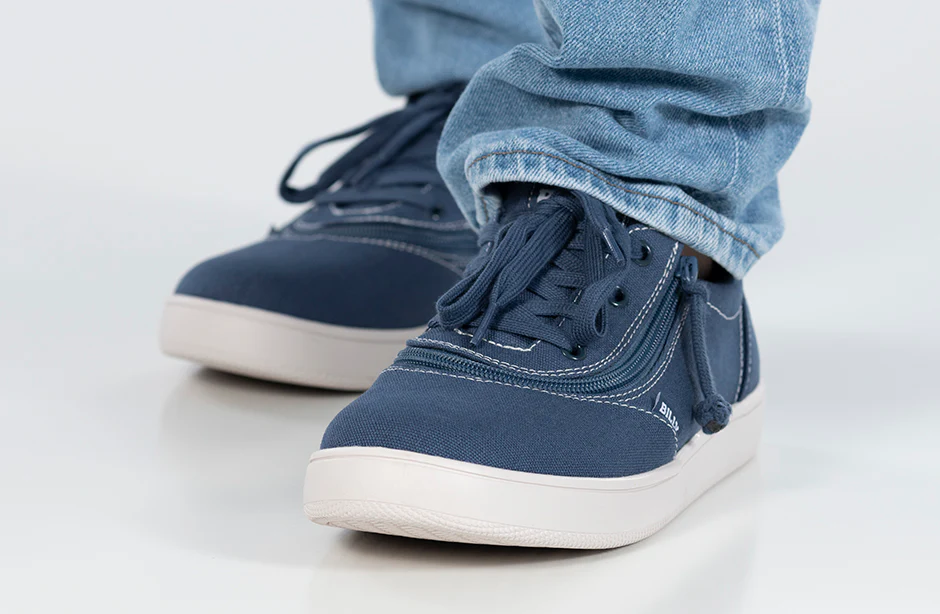 FINAL SALE - Men's Blue/White Stitch BILLY Sneaker Low Tops - Image 12