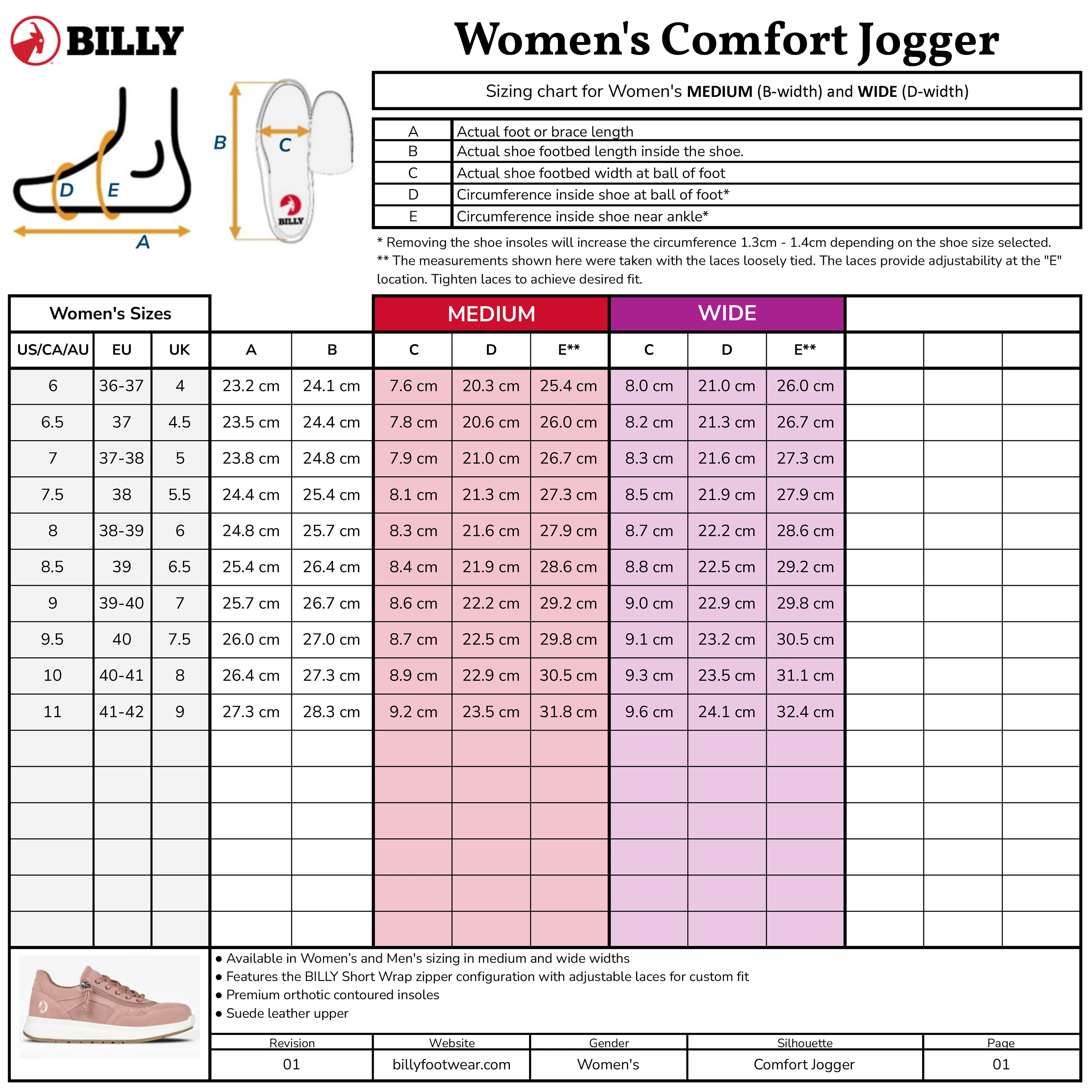 FINAL SALE - Women's Grey Suede BILLY Comfort Jogger - Image 7